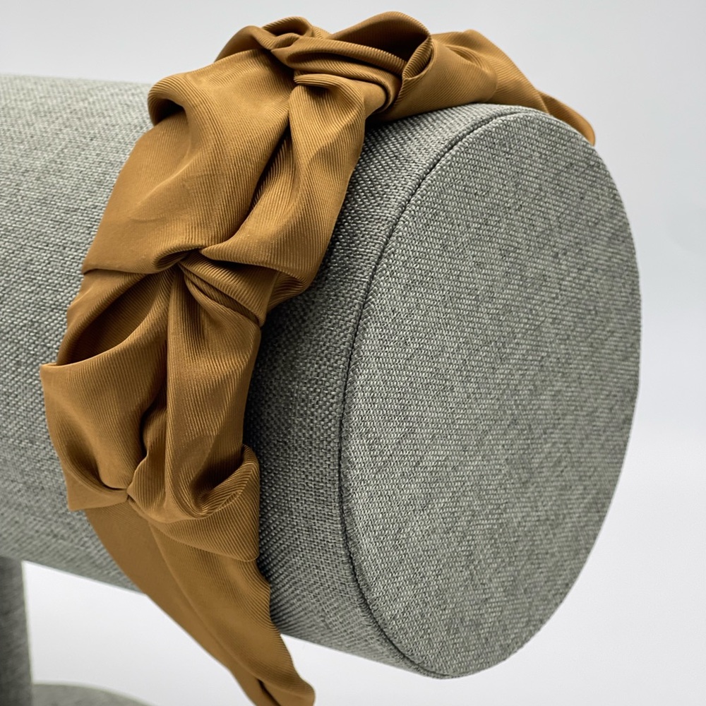 New Handmade Elegant Beautiful Quality Camel Ruffle comfy bendable headband